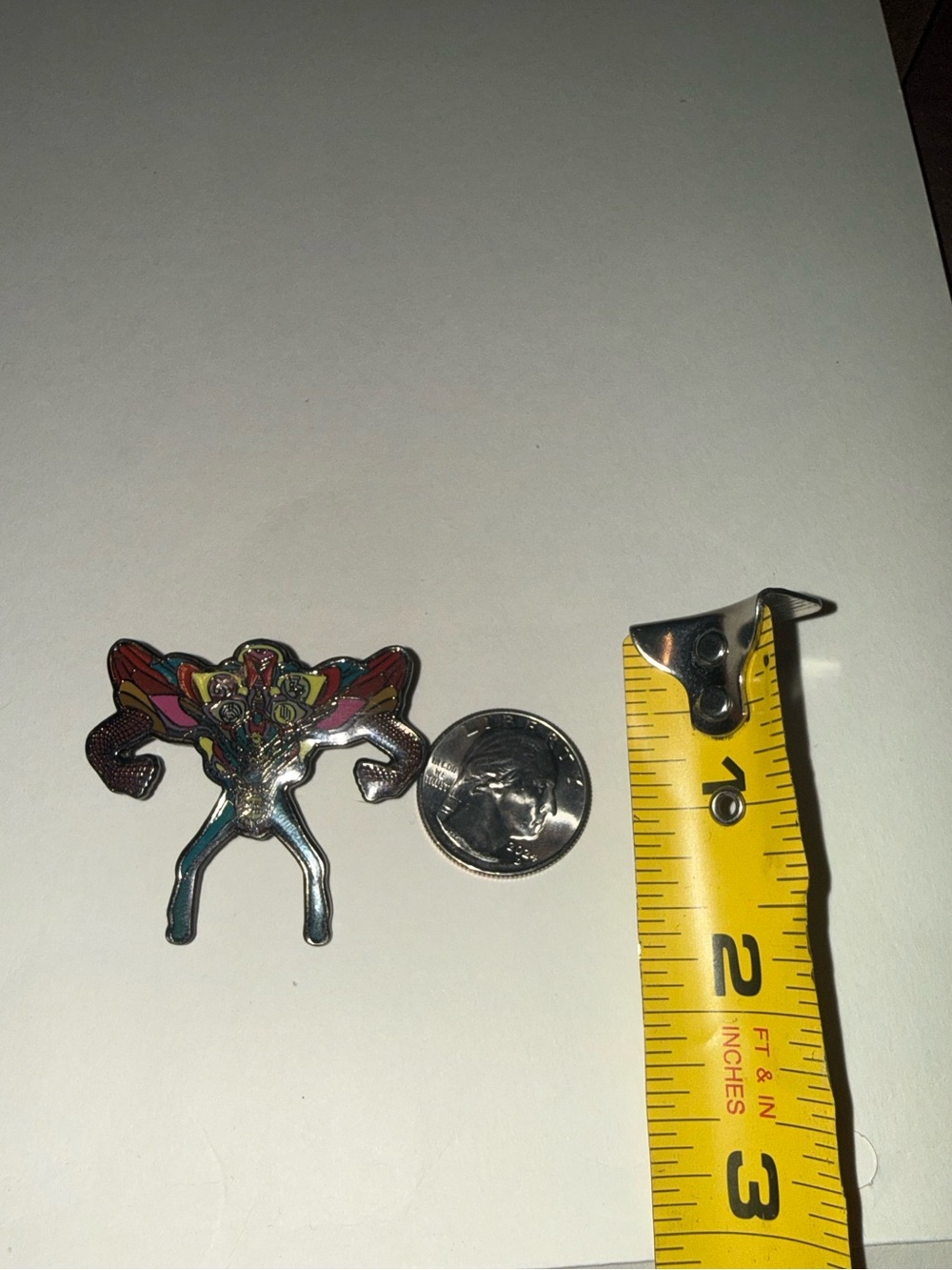 Colorful Abstract Beetle warrior reversible Enamel Pin